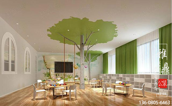 成都装修幼儿园设计公司让幼儿园室内从满灵魂的创意1