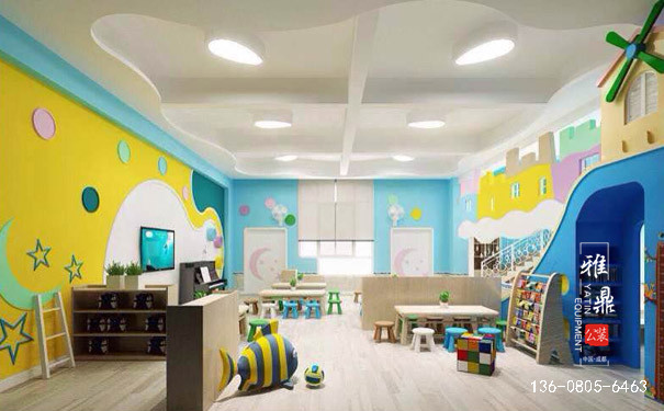 高档幼儿园装修设计公司是如何来运用色彩的2