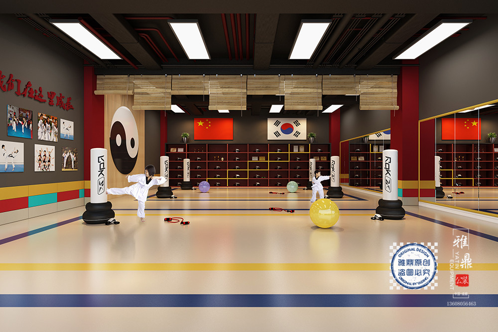 重庆德道国际幼儿园装修设计(跆拳道教室 )